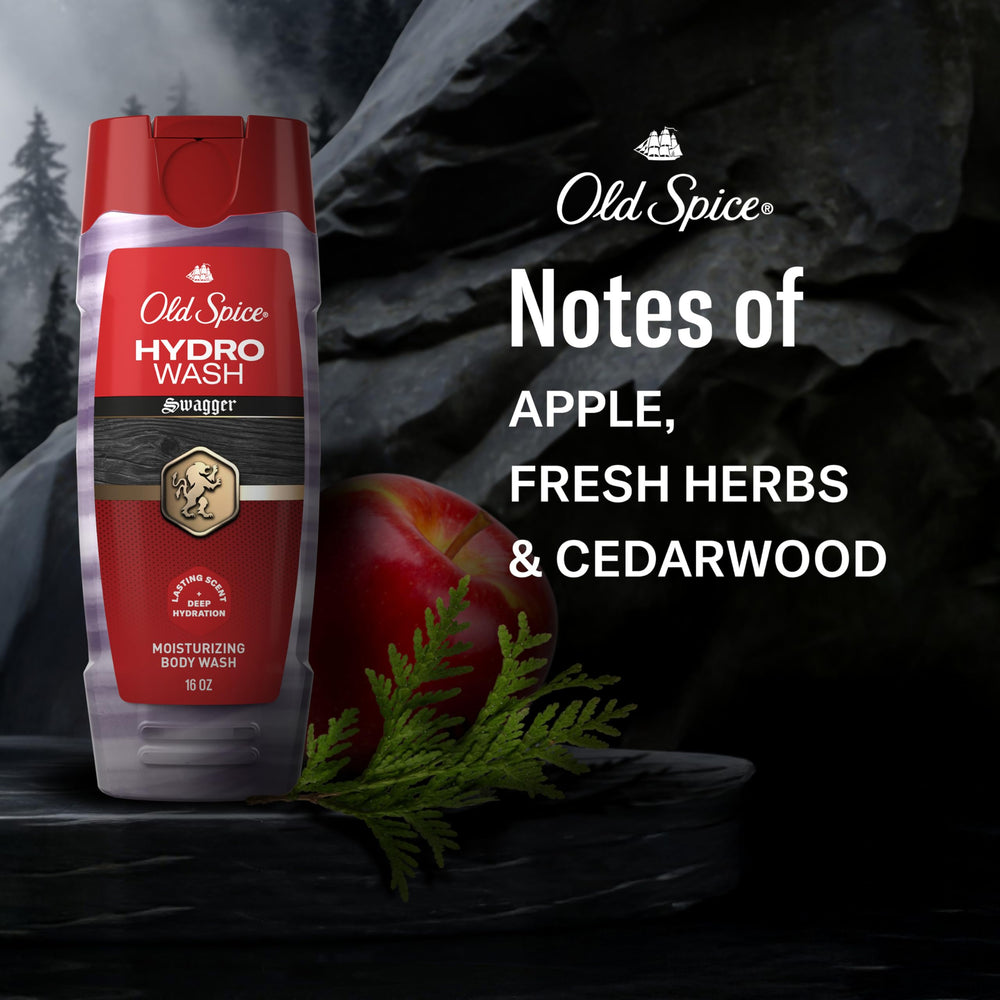 Old Spice Hydro Wash Swagger used in a morning routine lifestyle scene for energized fresh start