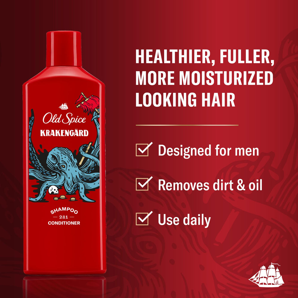 Old Spice Krakengard back label with ingredients and usage directions