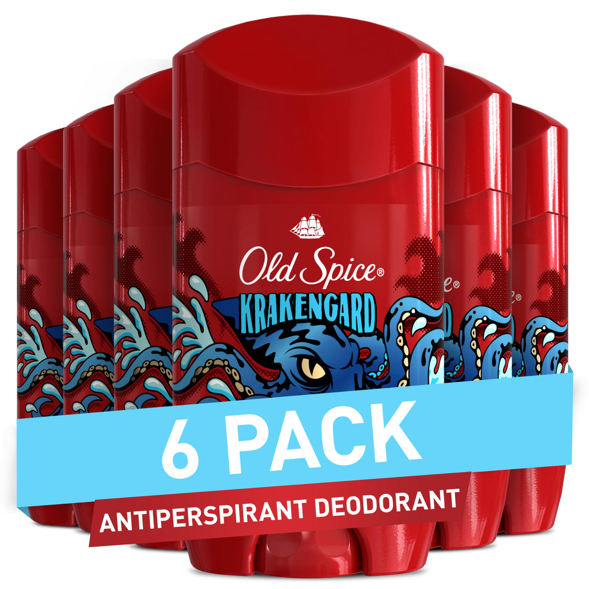 Old Spice Krakengard front packaging showing product and scent benefit