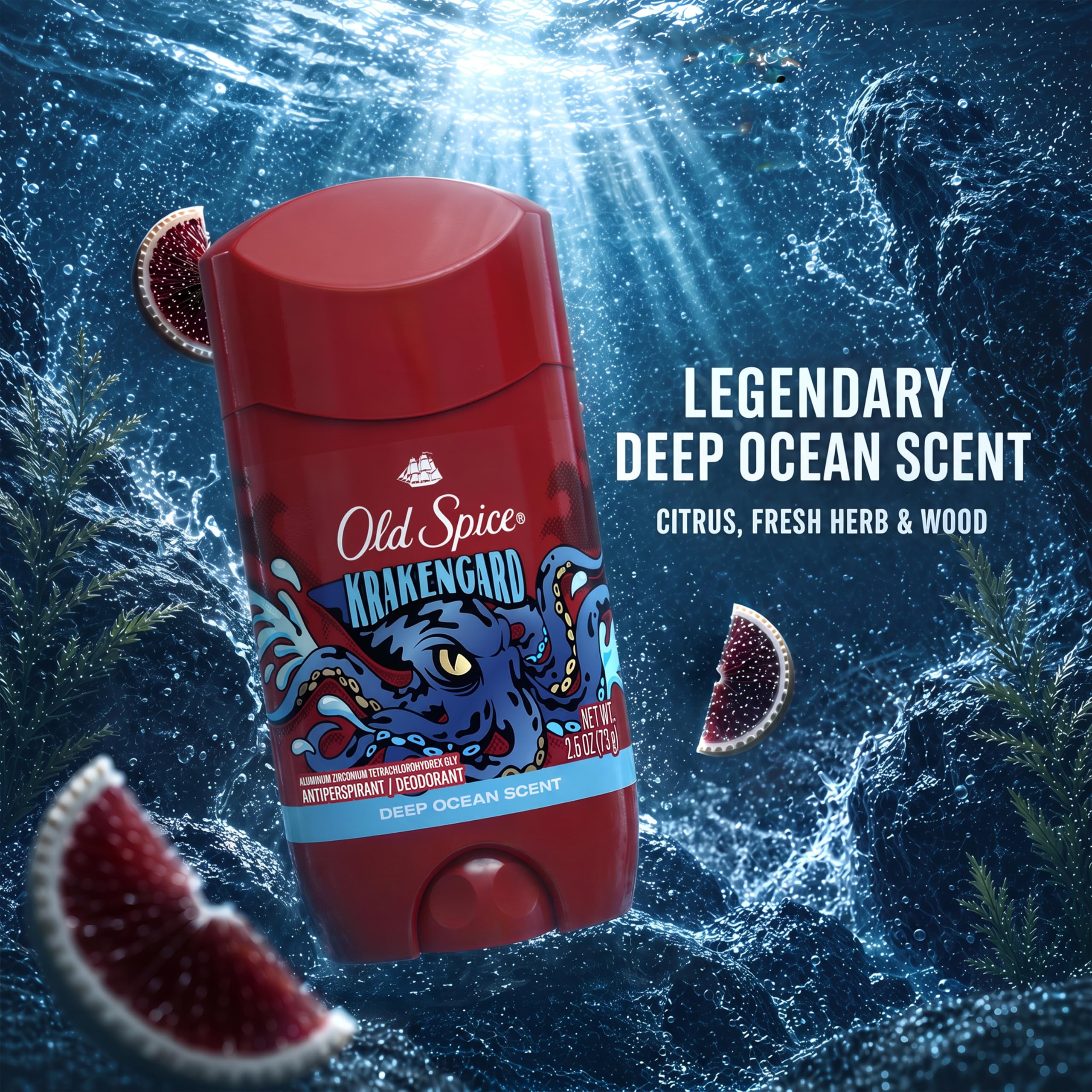 Old Spice Krakengard solid texture close-up illustrating smooth, invisible application