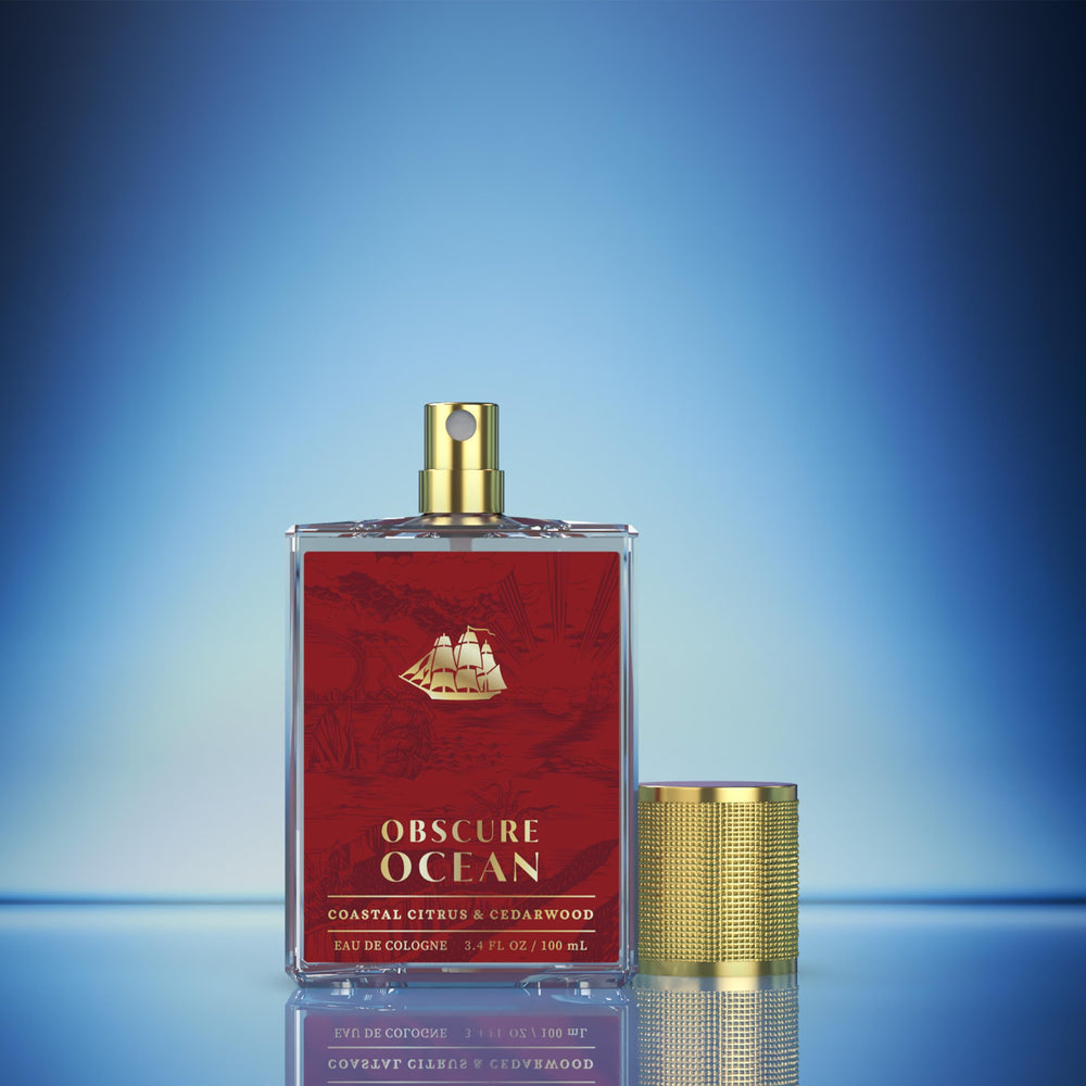 Old Spice bottle on dresser lifestyle scene suggesting daily-ready grooming charm