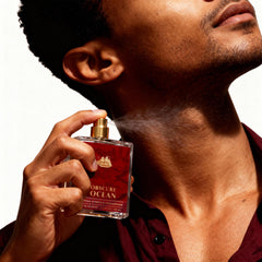 Old Spice spray close-up demonstrating easy application and even mist