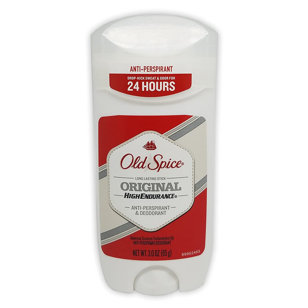 Old Spice back label with usage details and benefits for reliable daily application