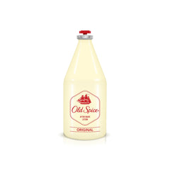 Old Spice label close-up highlighting ingredients and brand reassurance