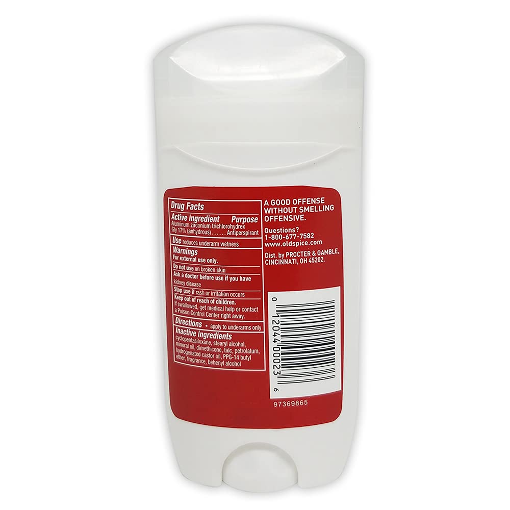 Old Spice deodorant stick close-up texture highlighting smooth glide and coverage