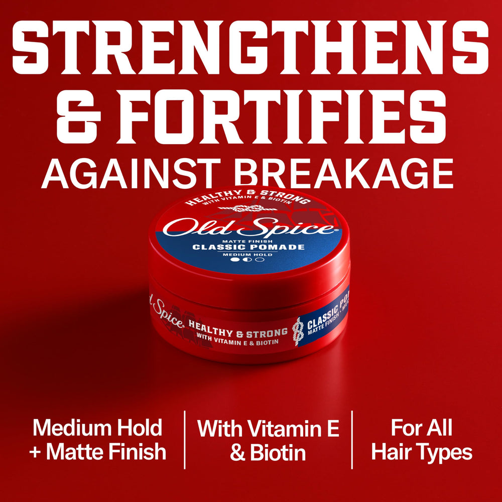 Old Spice pomade on hands demonstrating simple application and quick emulsifying benefit