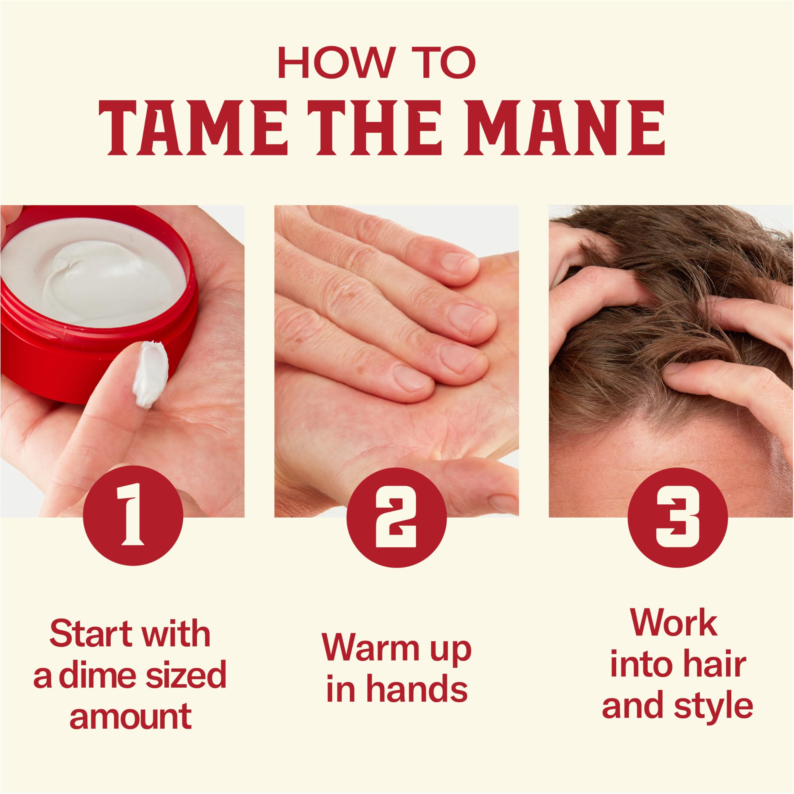 Old Spice ingredient label with Vitamin E and Biotin emphasizing conditioning benefit