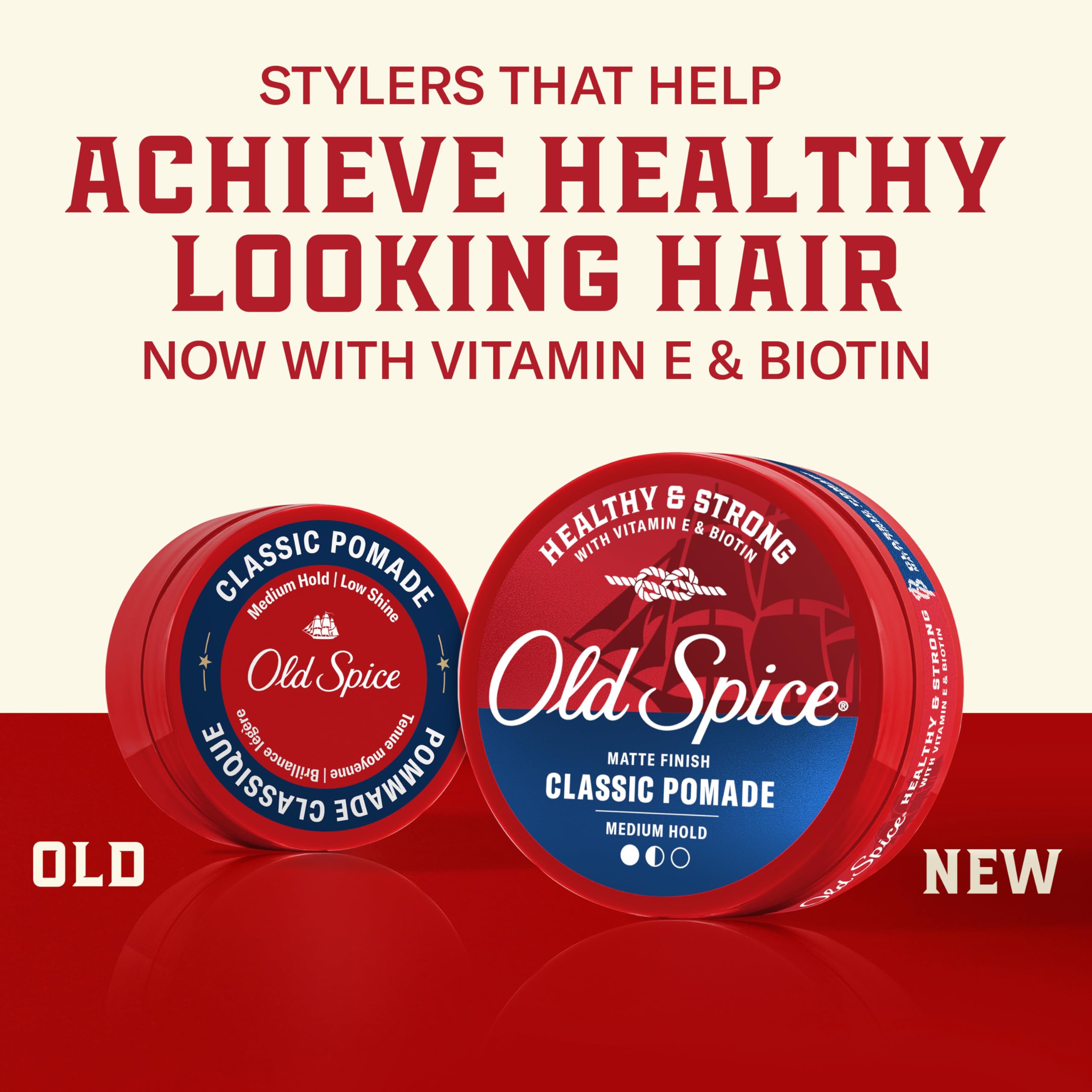 Old Spice open jar texture highlighting smooth pomade consistency and easy spreadability
