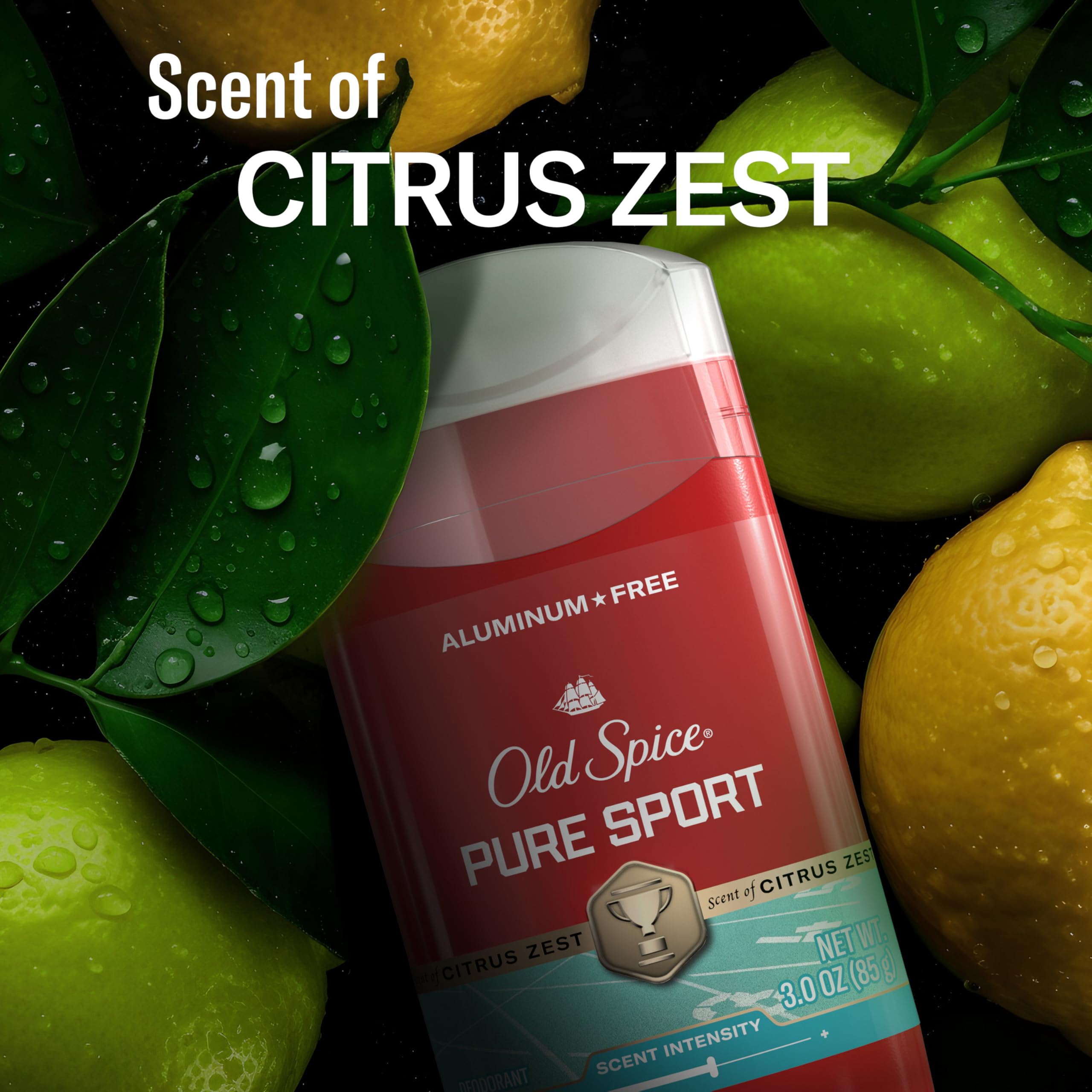 Man using Old Spice Pure Sport as part of a morning routine, portraying confidence