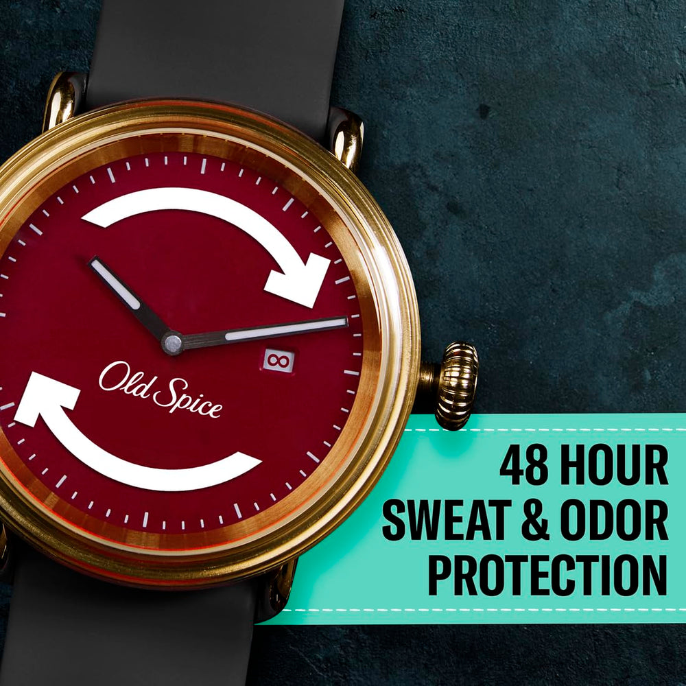 Old Spice Pure Sport+ being applied to underarm showing quick, mess-free protection