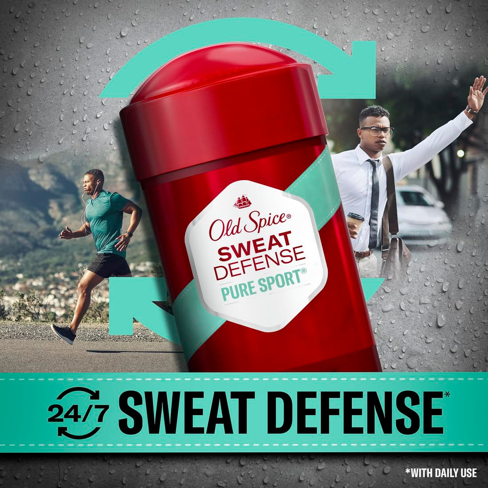 Old Spice Pure Sport+ tucked inside a gym bag demonstrating travel convenience