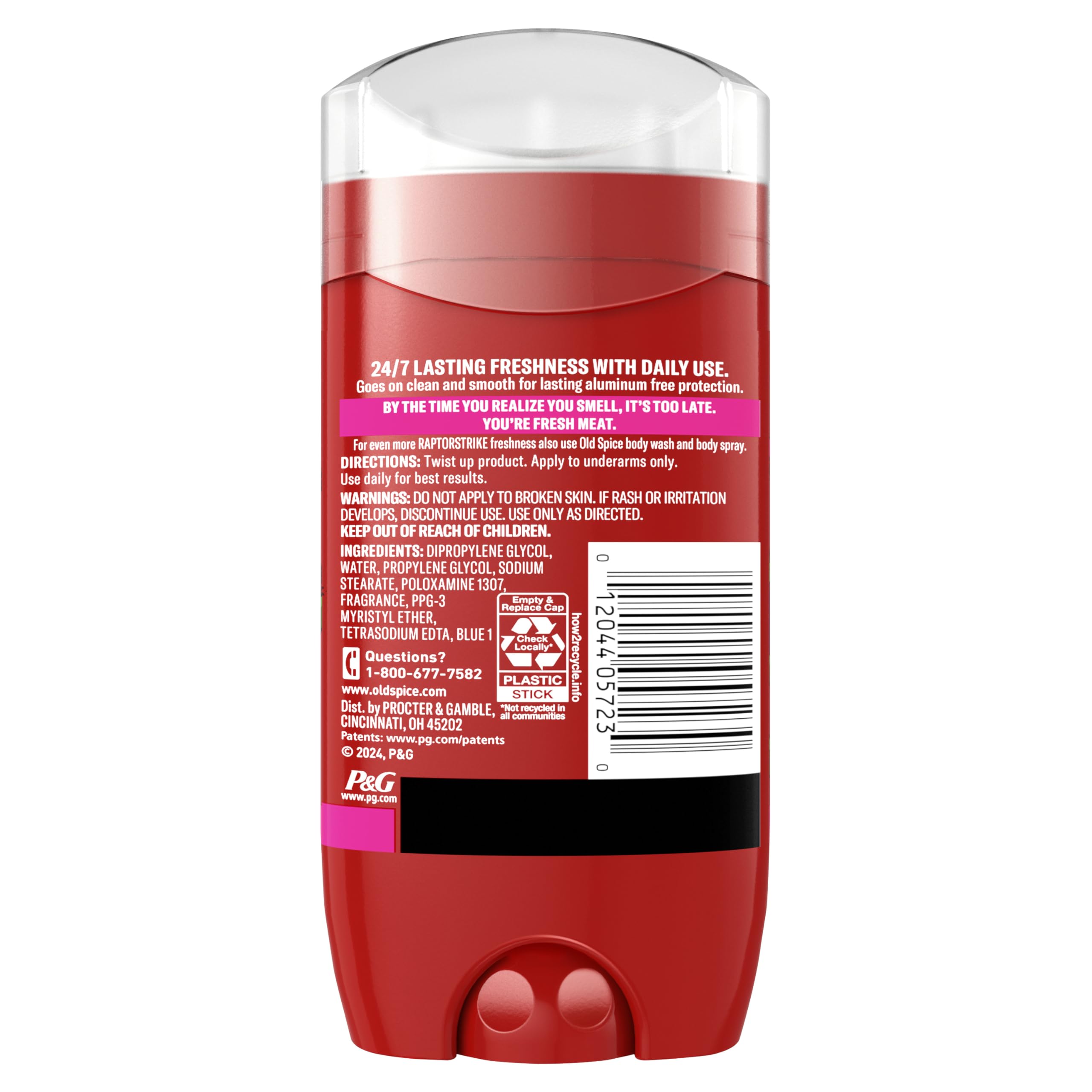 Old Spice Raptorstrike in a gym setting showing active-use freshness and odor protection
