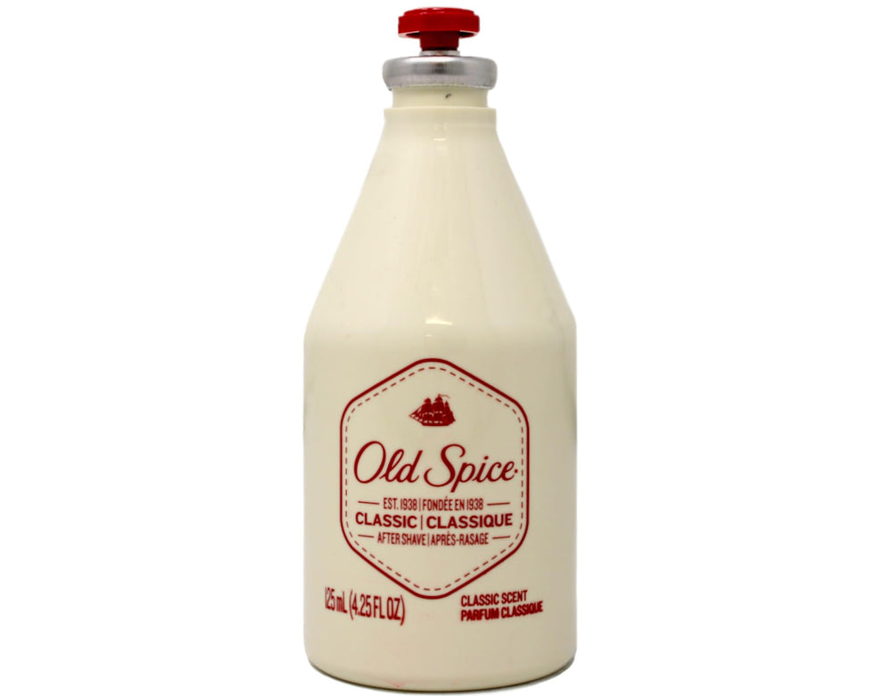 Old Spice splash texture on skin showing quick absorption and light finish