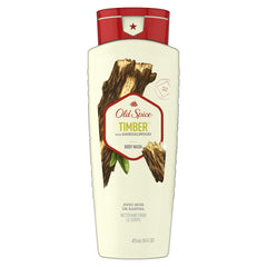 Old Spice Timber front packaging showing bold label and size for confident grooming