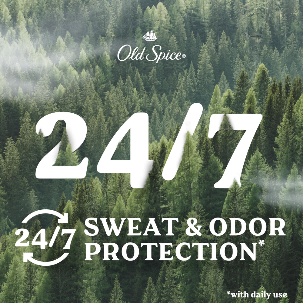 Three Old Spice Timber antiperspirant sticks together illustrating value pack and ready supply