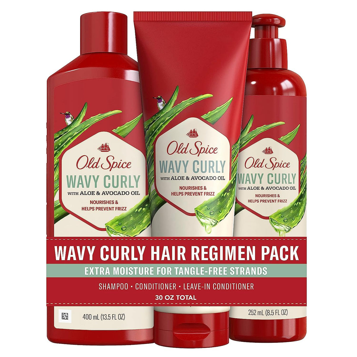 Old Spice set front packaging showing all three bottles for easy routine