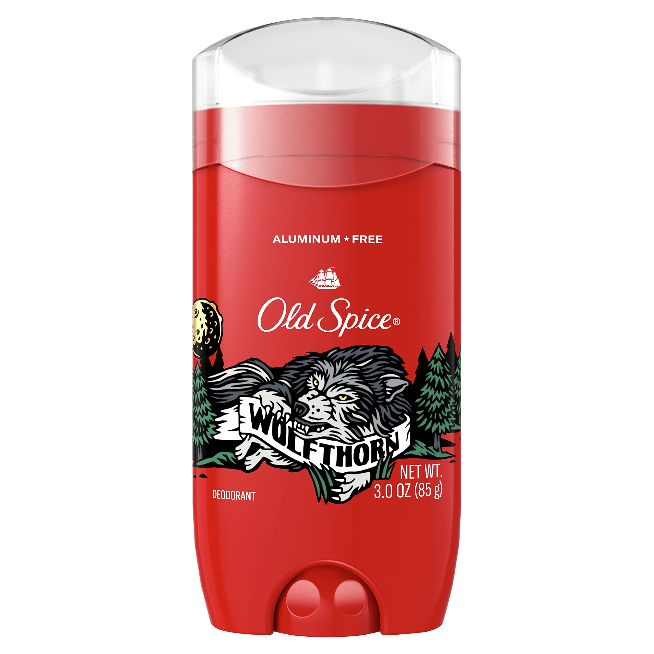 Old Spice Wolfthorn open stick top view, clear application and easy glide