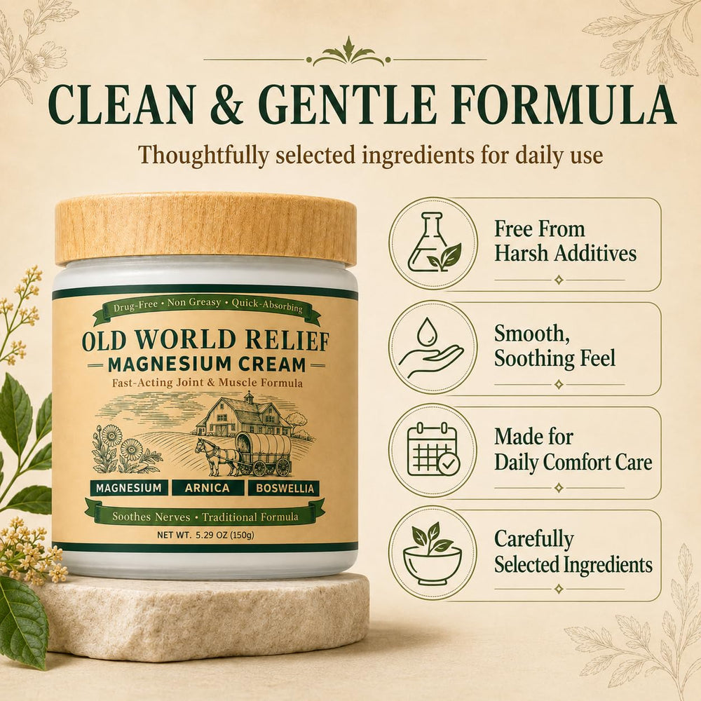 OLD WORLD RELIEF open jar top view revealing creamy butter-like texture for hydration