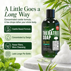 Oleavine ingredient bottles with Australian tea tree oil for clarity