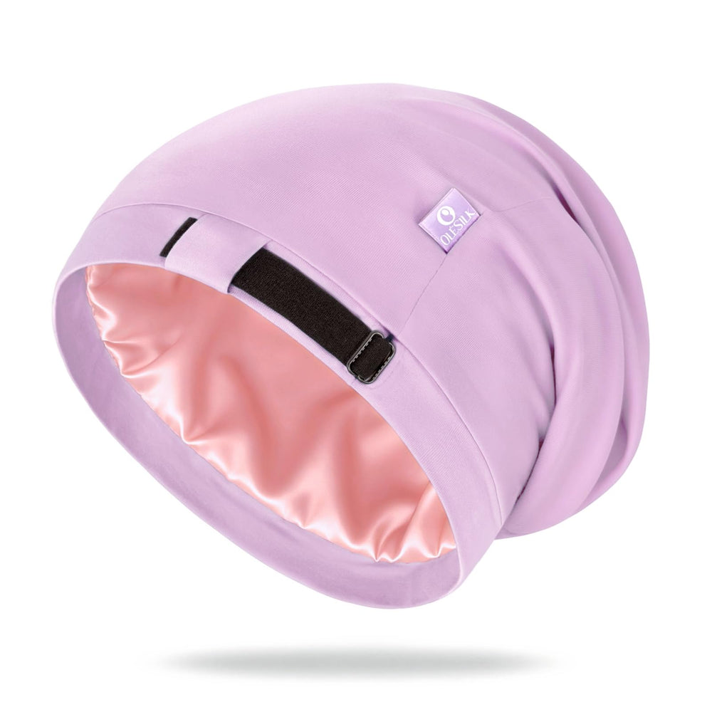 OLESILK bonnet front view showing smooth fit and secure shape benefit