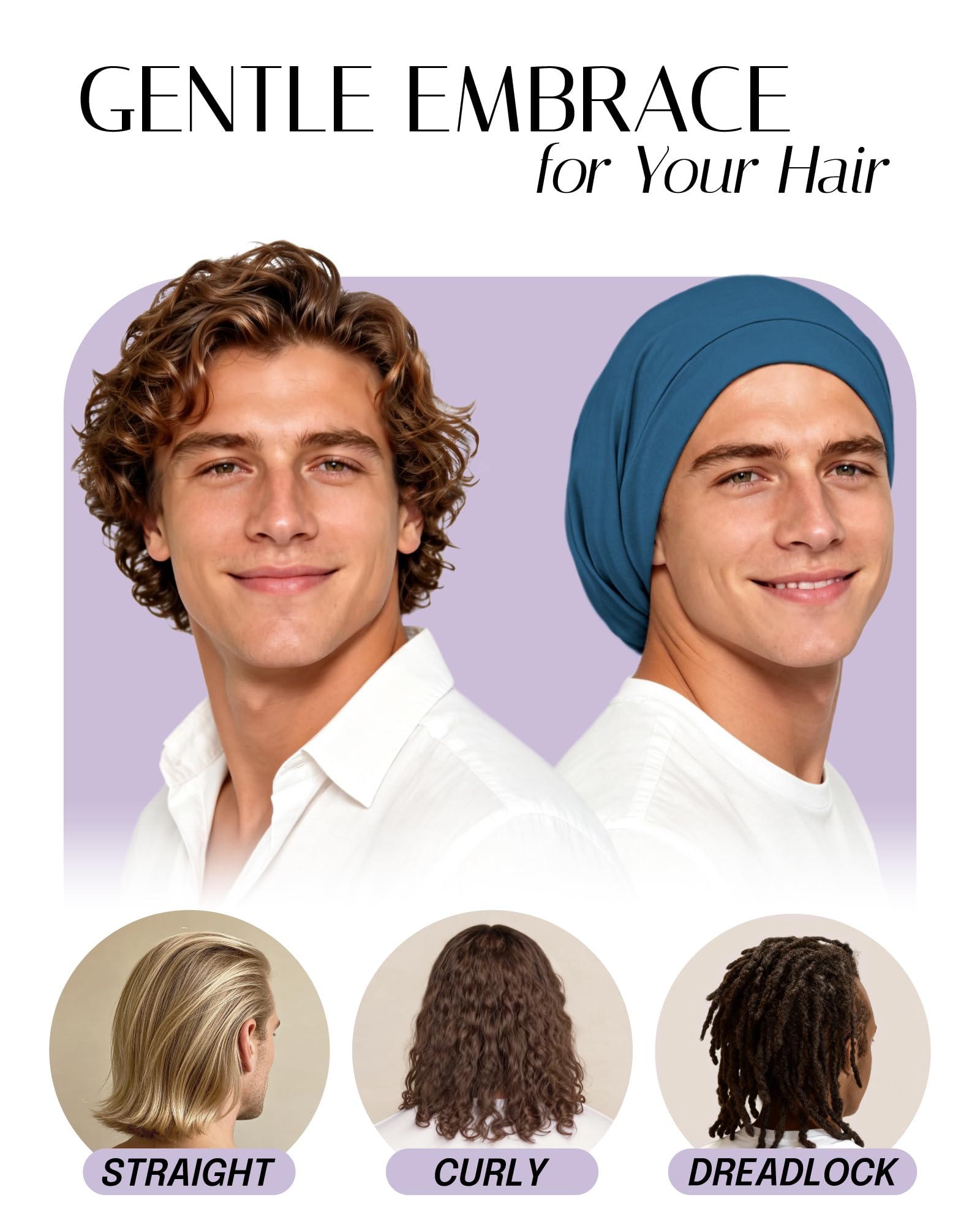 OLESILK bonnet in bed setting illustrating overnight protection and easier mornings benefit