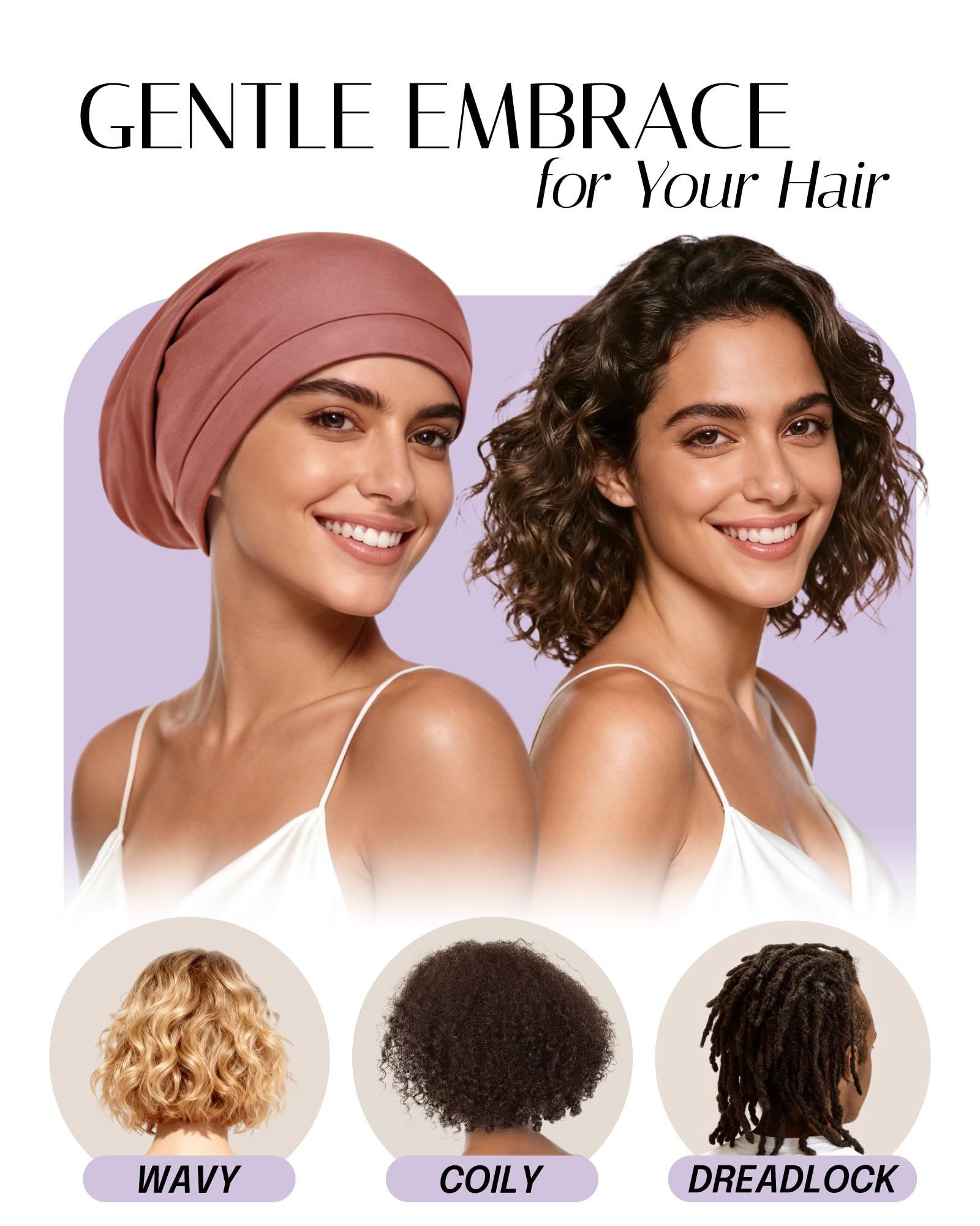 OLESILK bonnet next to ruler showing size and fit for medium hair benefit
