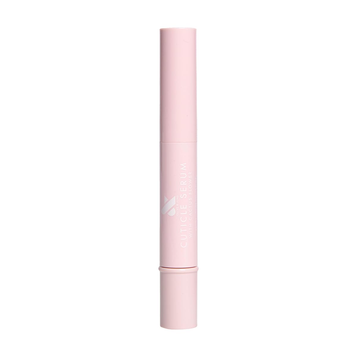 Olive & June front view of cuticle serum pen showing compact design and portability