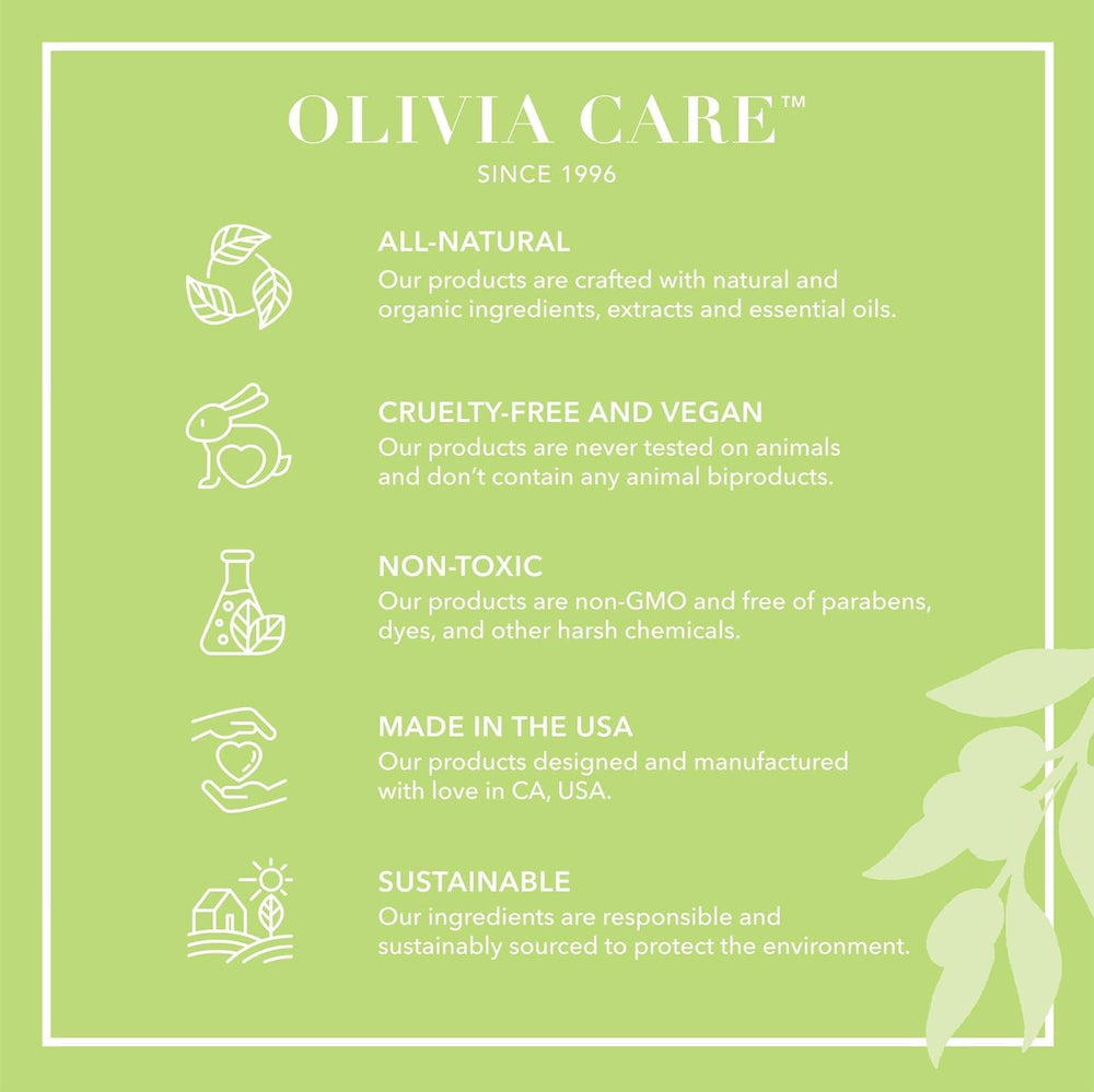 Olivia Care close-up lather on bar showing creamy foam and hydrating action