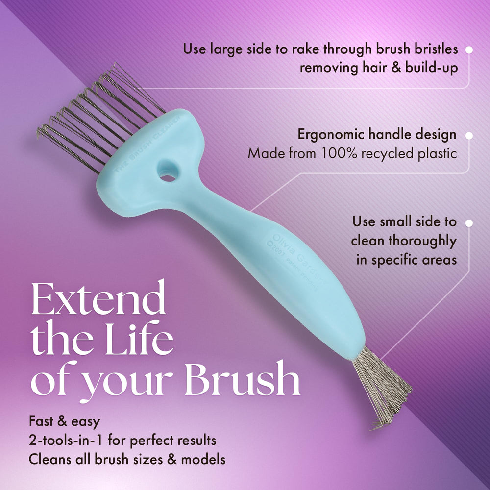 Olivia Garden close-up of cleaner teeth highlighting precision edges for thorough removal