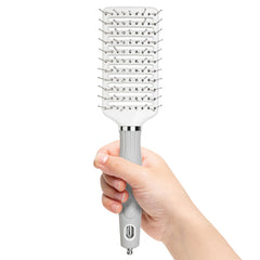 Detail of Olivia Garden bristles and cushion pad providing gentle detangling and control