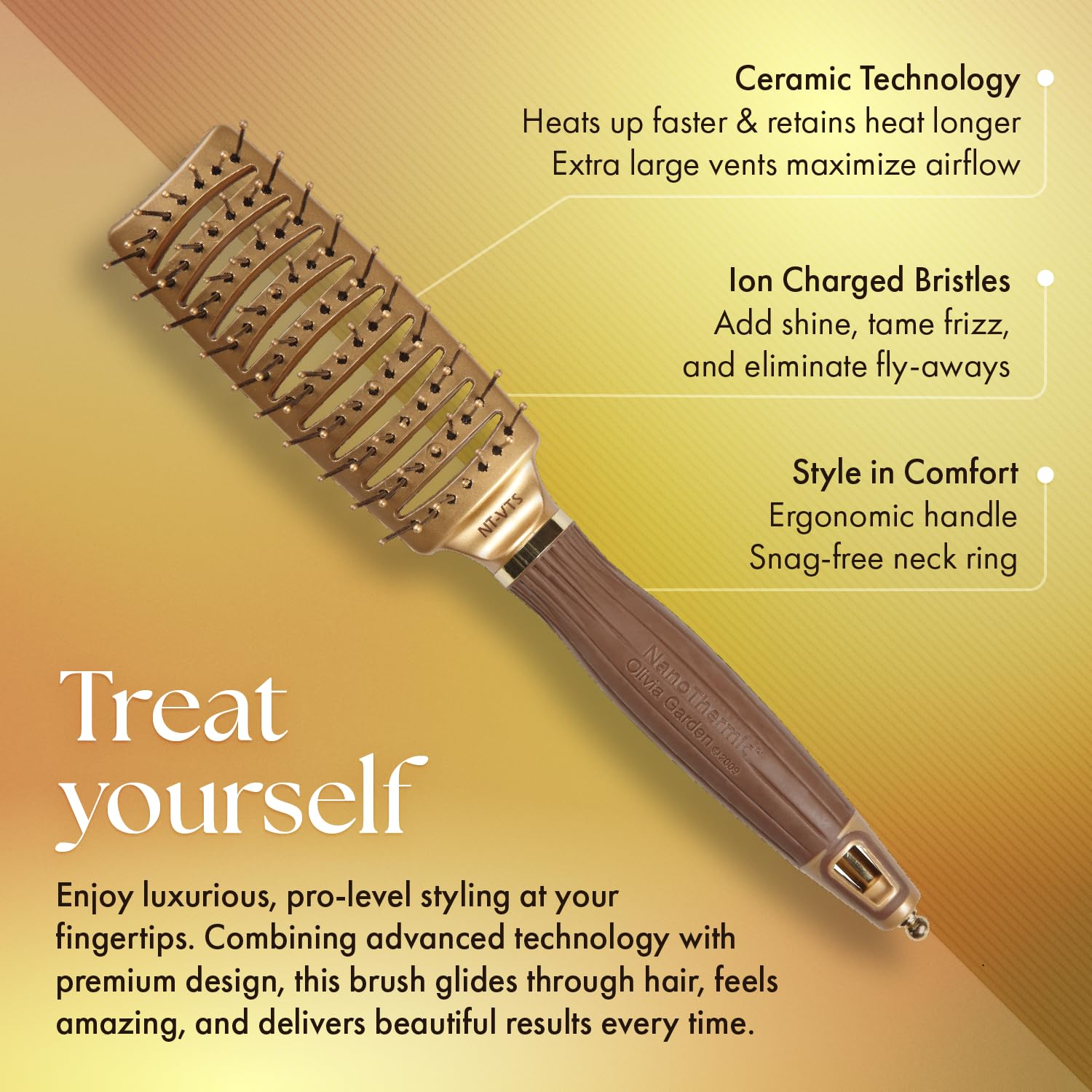 Olivia Garden retractable sectioning pick extended from handle for precise parting and control