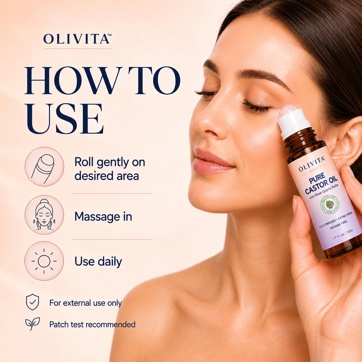 OLIVITA roller on lashes illustrating precise, gentle lash conditioning