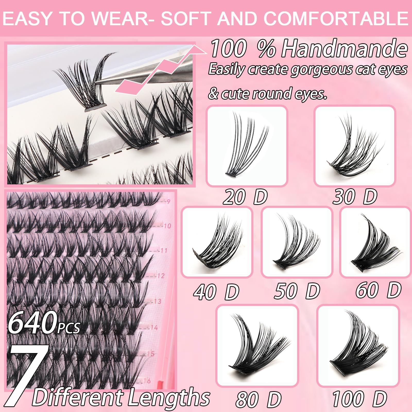 OLLAVO tweezer placing a lash cluster demonstrating precise, beginner-friendly application