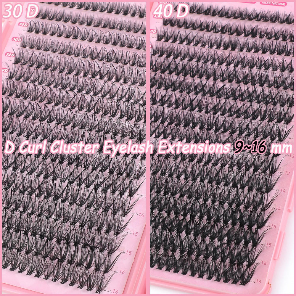 OLLAVO lashes applied on eye demonstrating lifted D curl for open-eye effect