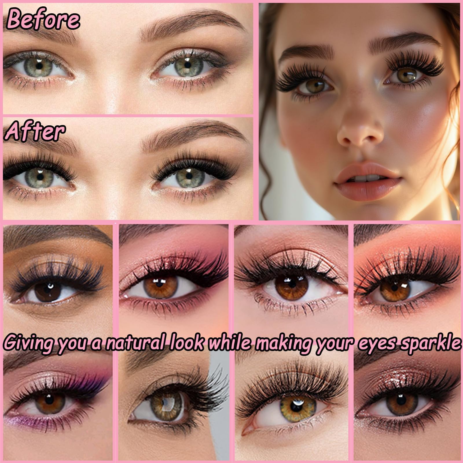 OLLAVO lifestyle image of evening makeup with fluffy clusters adding dramatic lift