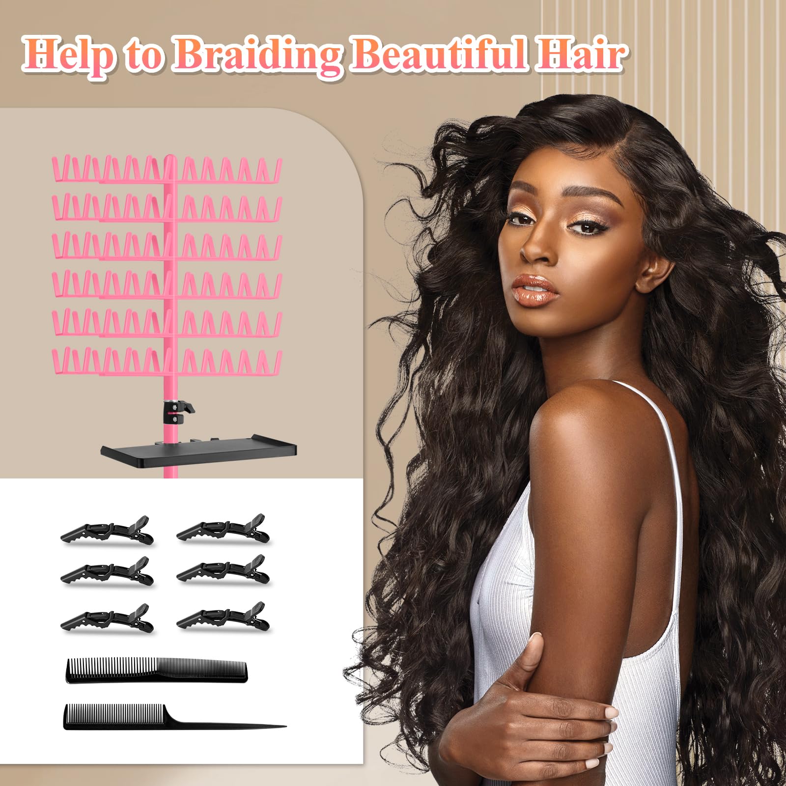 OLMRJKD folded rack packed flat for travel and space-saving salon storage