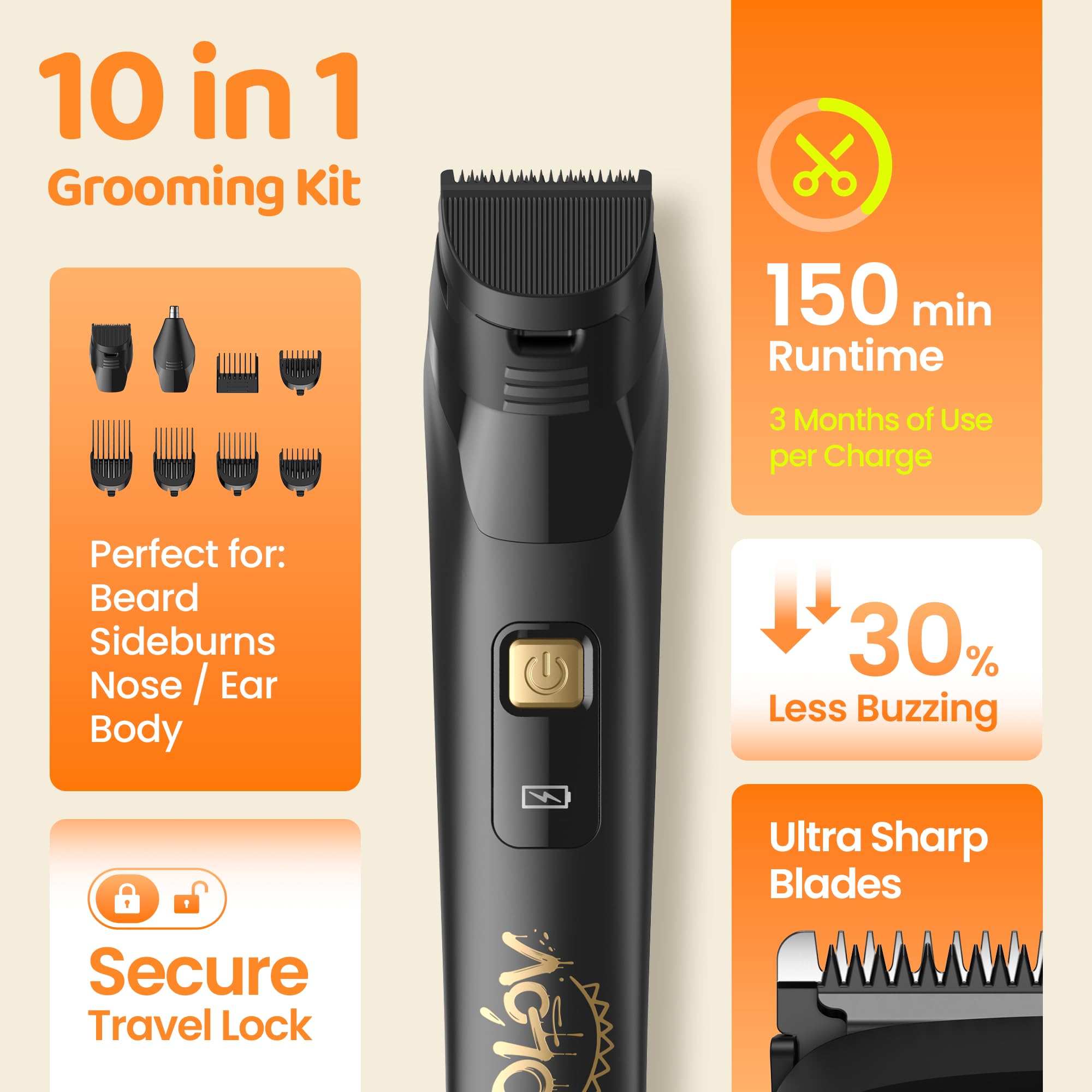 OLOV LITE blade close-up highlighting precise stainless blades for cleaner trims
