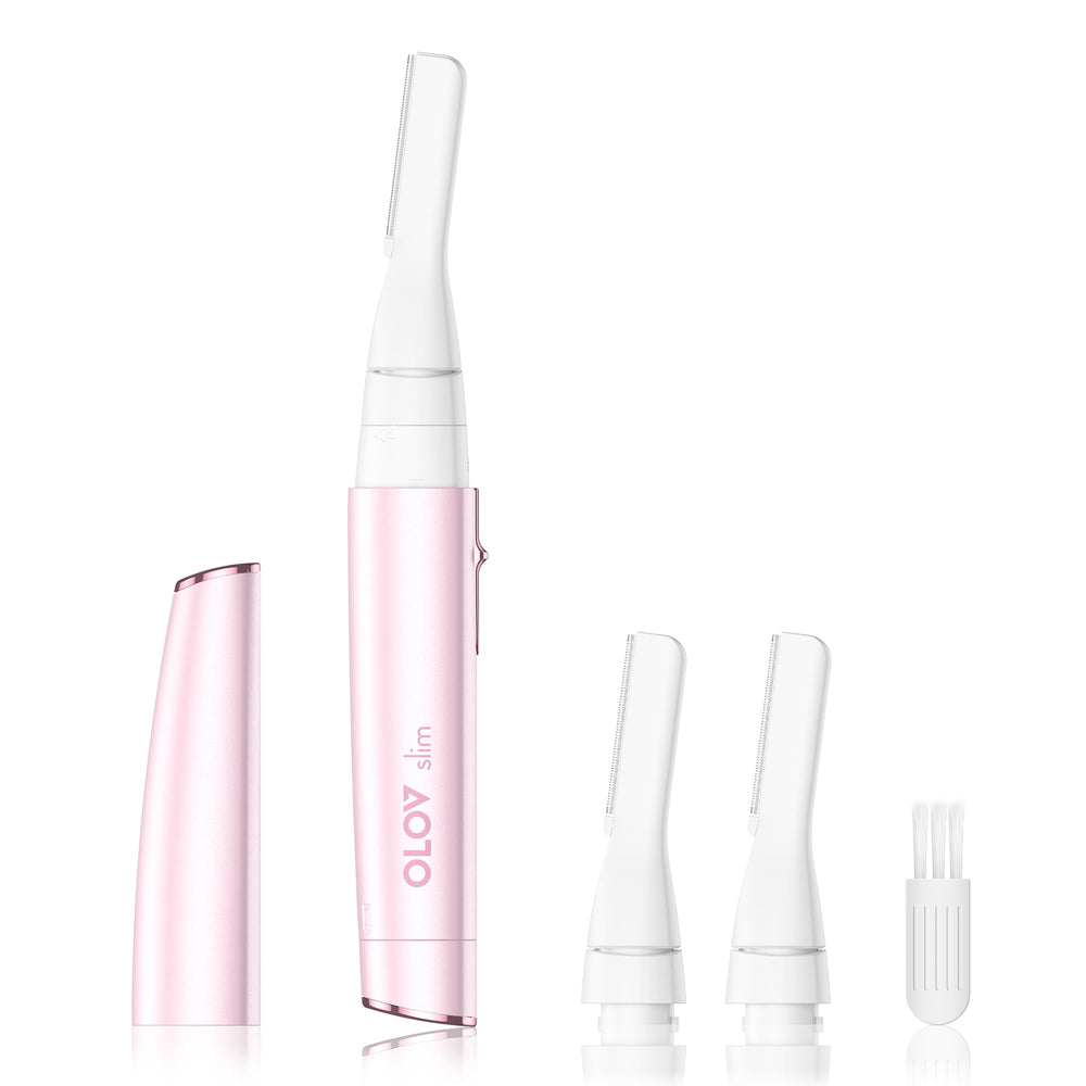 OLOV slim front view in pink showing compact design and easy grip