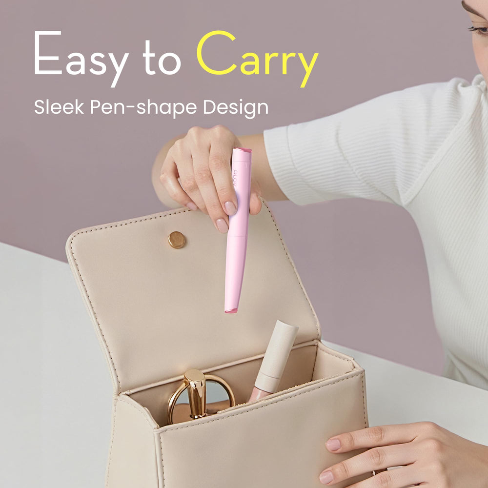 OLOV slim with travel pouch and spare blades for on-the-go grooming