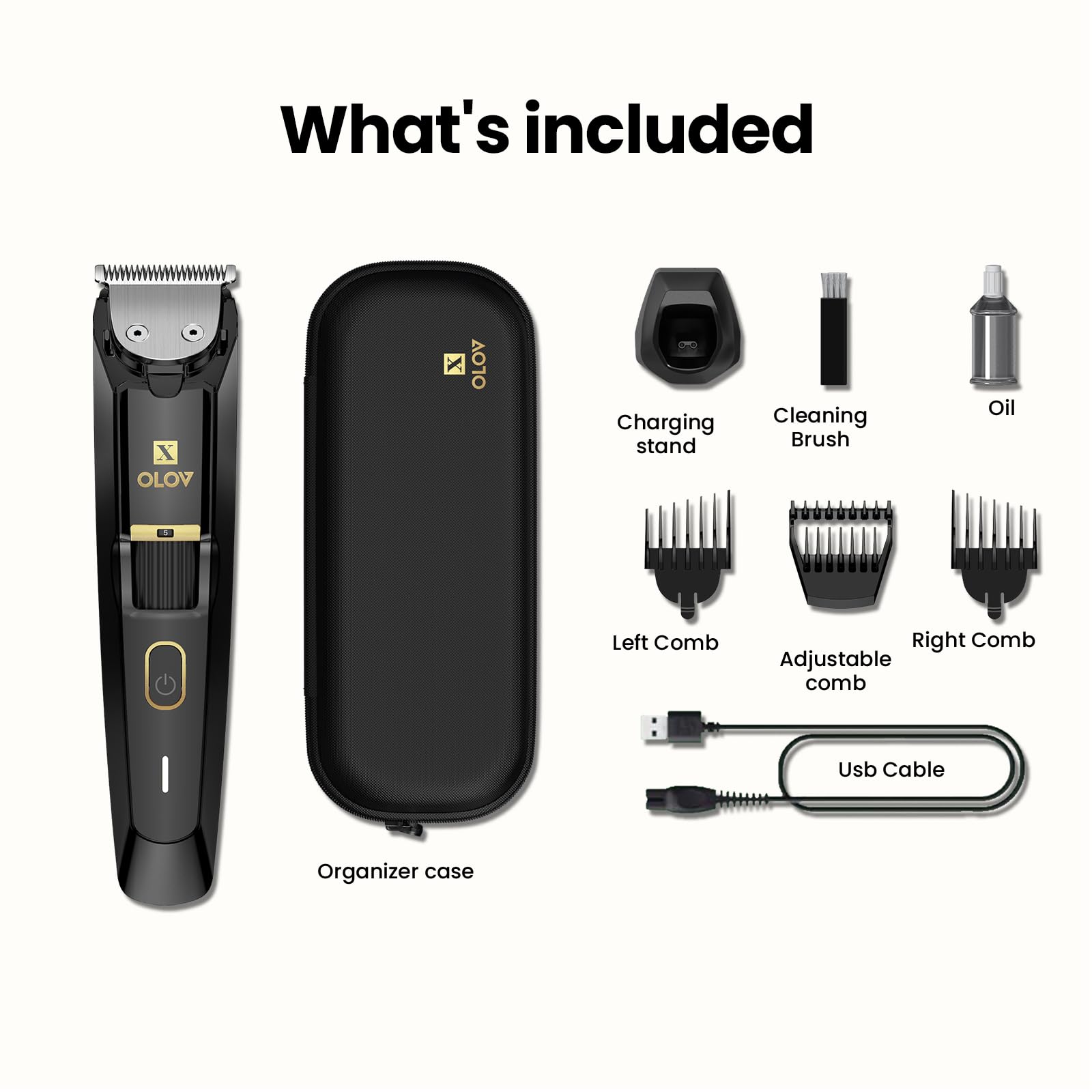 OLOV X on bathroom vanity in lifestyle setting illustrating everyday grooming routine