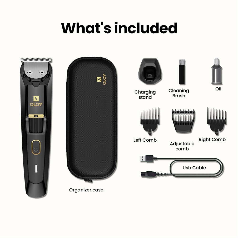 OLOV X on bathroom vanity in lifestyle setting illustrating everyday grooming routine
