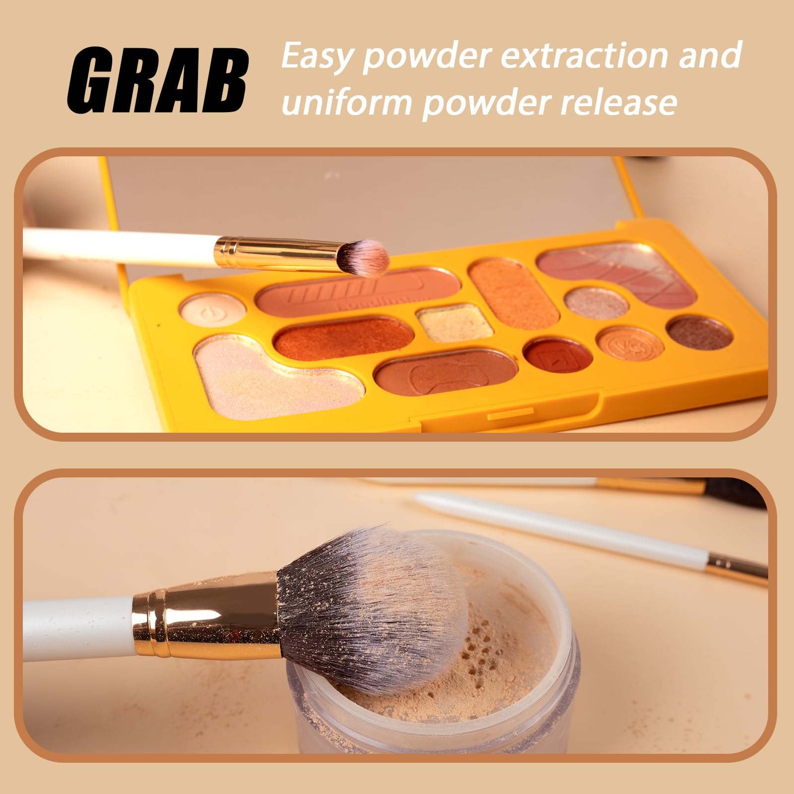 OMANIAC brushes in a makeup station lifestyle setup for professional-ready benefit