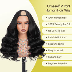 Omeself close-up of body wave texture for soft realistic movement