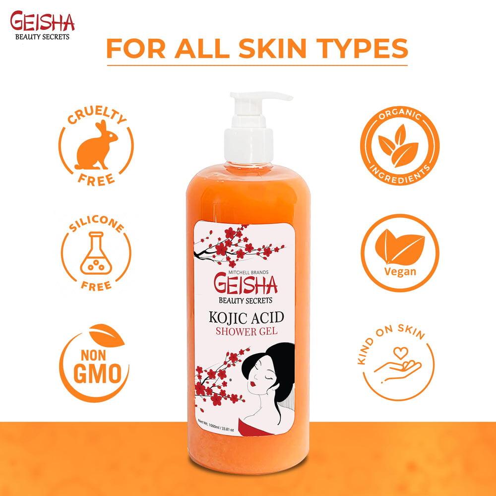 OMIC Geisha bottle in shower scene conveying refreshing, revitalizing feel