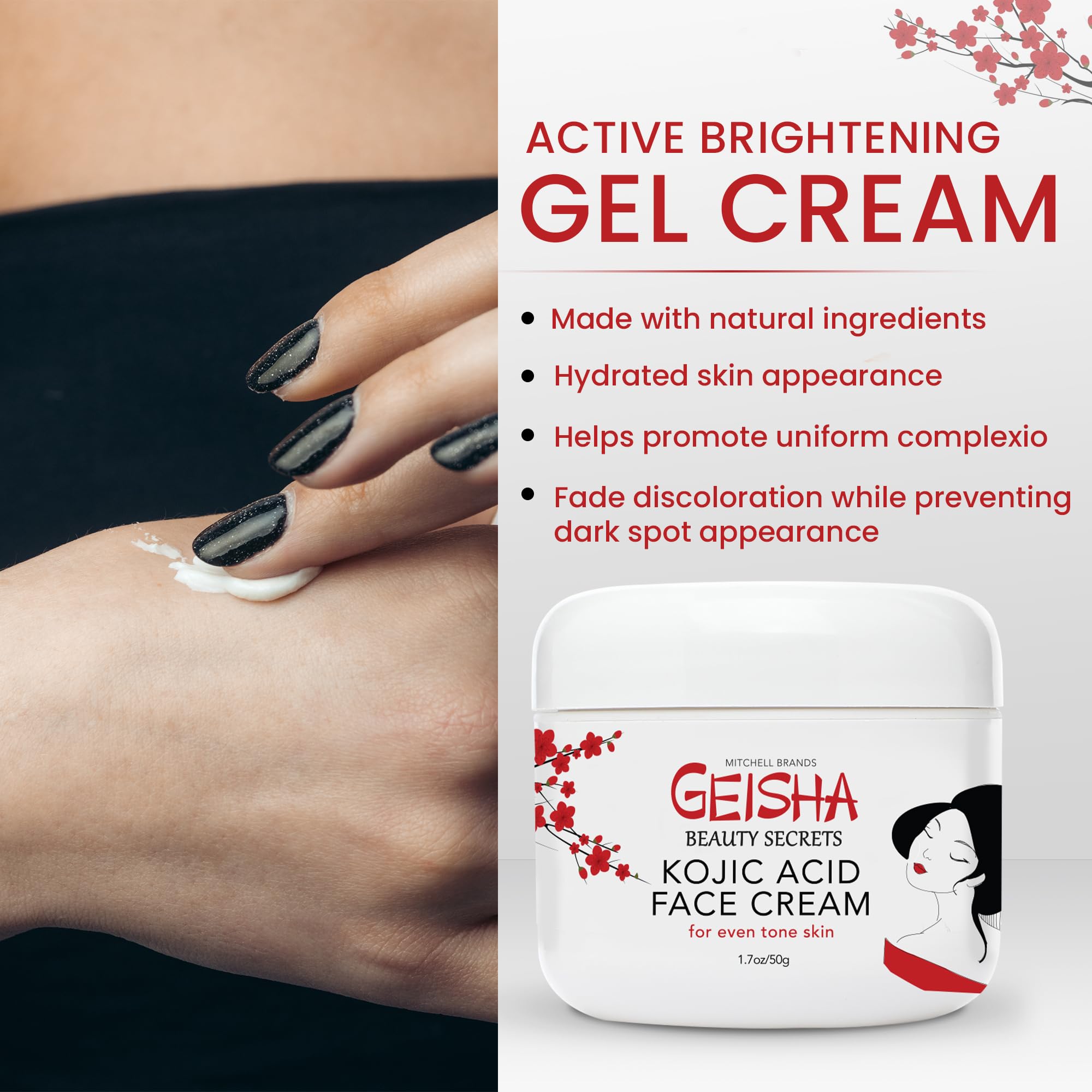 OMIC Geisha next to hand for scale showing compact 50ml size