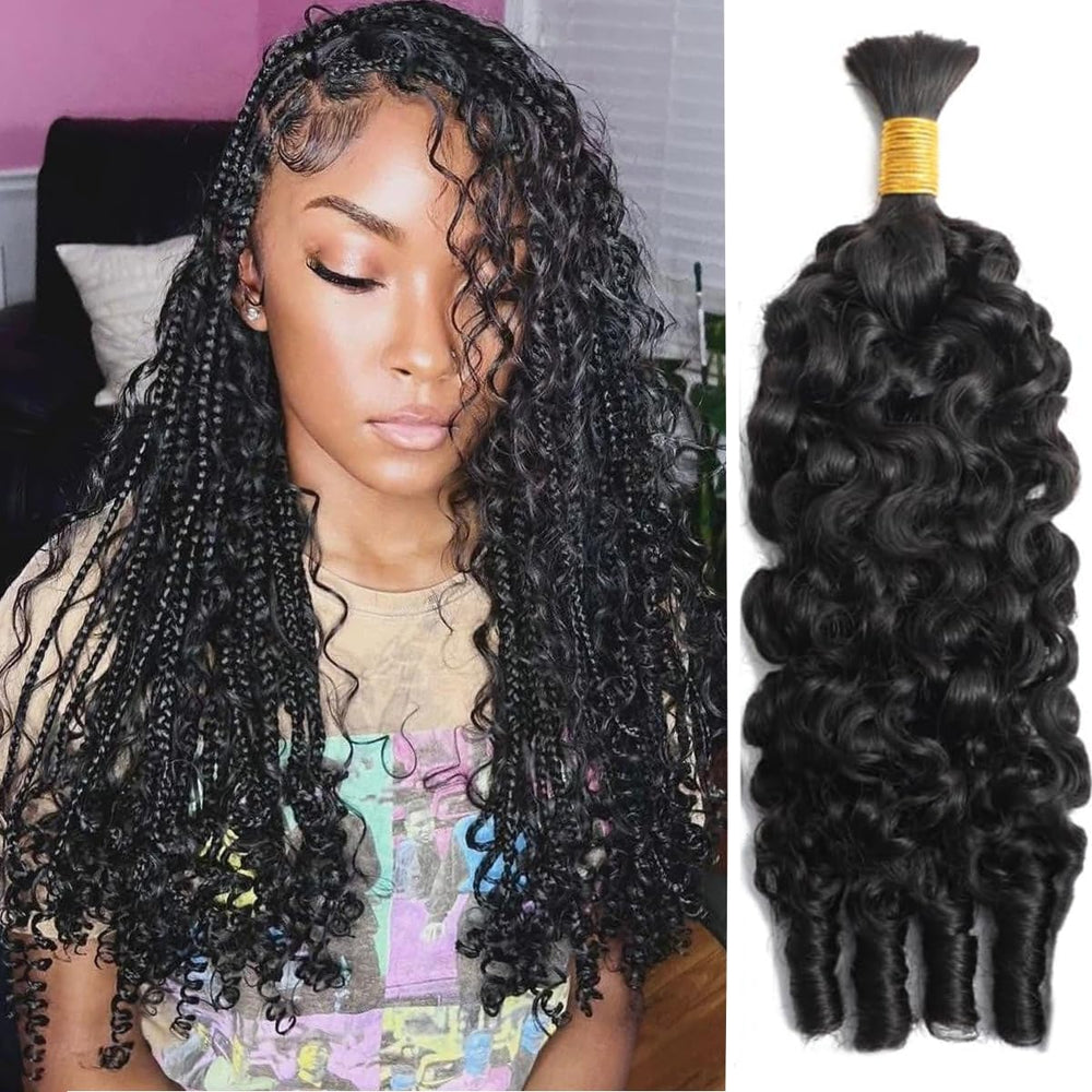 Omiliyah front packaging showing 16-inch Burmese curly bundle, reliable premium appearance