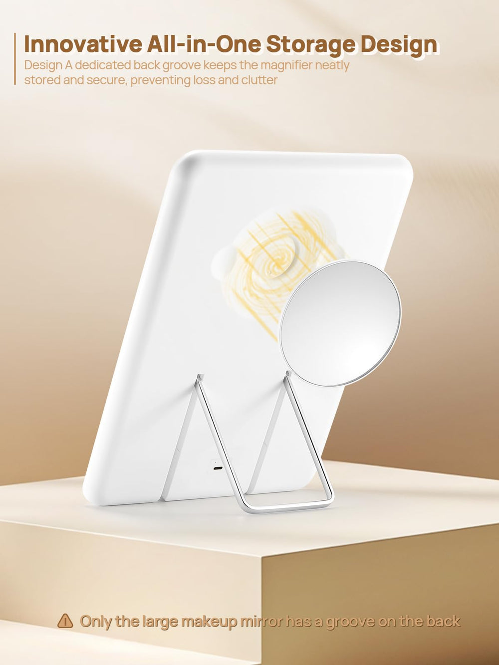 OMIRO mirror in use with person applying makeup for accurate application benefit