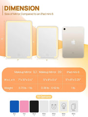 OMIRO close-up of LED ring and touch controls to easily adjust light color and brightness