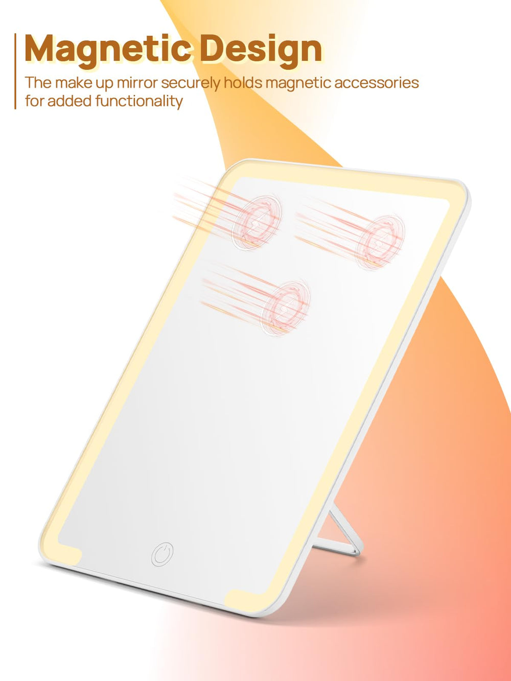OMIRO side-angle view demonstrating adjustable stand for comfortable viewing angles