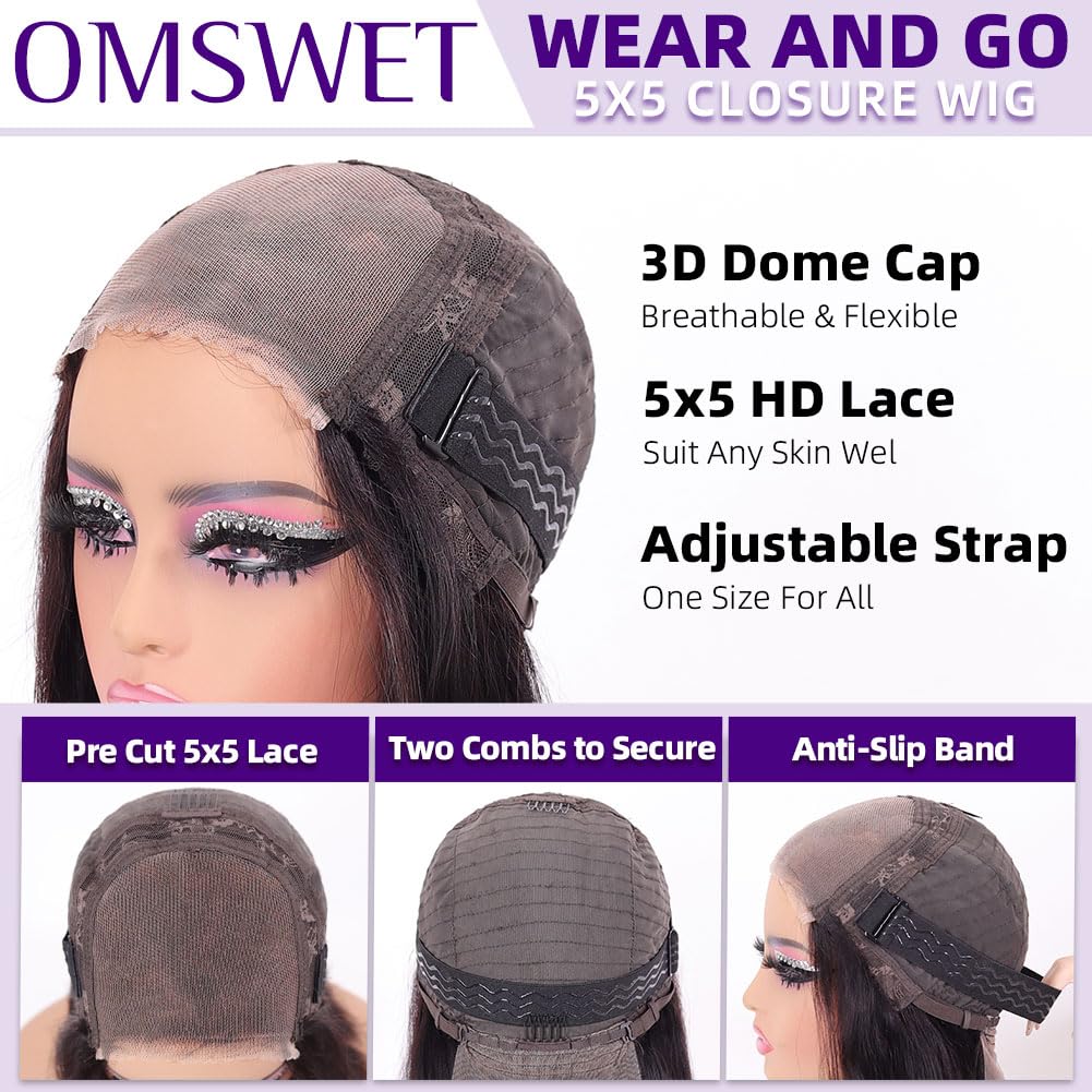 omswet interior cap view with adjustable straps and combs for secure fit